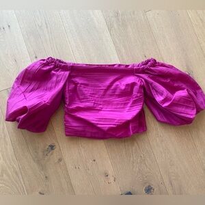 Jonathan Simkhai Fuchsia Off-Shoulder Blouse BNWT